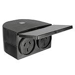 Brilliant Lighting Smart IP44 Outdoor Double Plug, Black