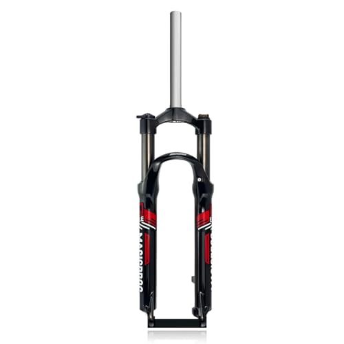 KANGXYSQ MTB Horquilla De Suspensión 26 Pulgadas Hombro Control Horquilla Delantera De Bicicleta 1-1/8' Viaja 100mm Freno De Disco/V QR 9mm(Black Red)
