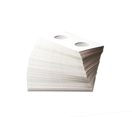 BCW Paper Coin Flips for Quarter 100 Pack | Crystal Clear Archival Polypropylene Windows, Ideal for 20-Pocket Binder Pages & Storage Boxes | 2x2 Coin Flips Coin Collection Supplies | Quarter Holders…