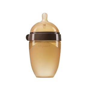 Silicone Baby Bottles That Mimic Breastfeeding for Breastfed Babies Who Refuses Bottle Toddler Boy Girl Infant Breast Like Formula Nursing Bottle Wide Neck Non Toxic 8oz/240mL 3-7 Months