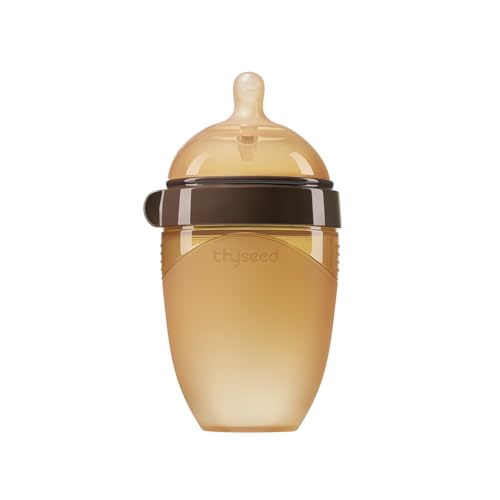 Silicone Baby Bottles That Mimic Breastfeeding for Breastfed Babies Who Refuses Bottle Toddler Boy Girl Infant Breast Like Formula Nursing Bottle Wide Neck Non Toxic 8oz/240mL 3-7 Months