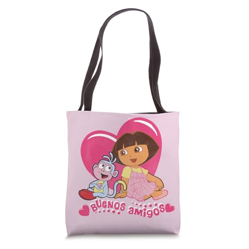 Bolso Tote Dora the Explorer Hearts Pink White miniatura 1