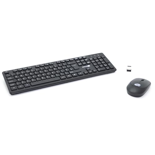 Kit de teclado y ratón inalámbrico 2.4G SIMPLETEK con layout FR francés y receptor USB 6