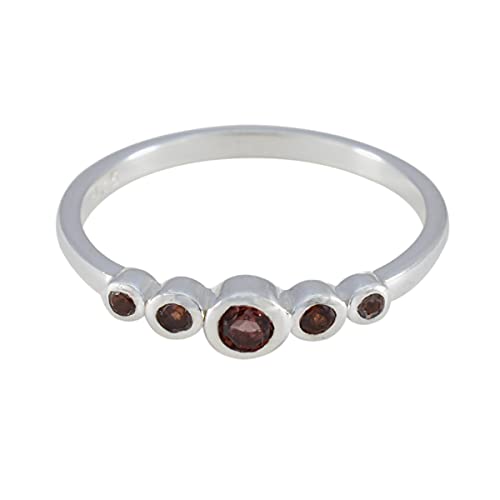 Bague en grenat véritable d'une élégance rare en argent 925 pour sublimer votre allure