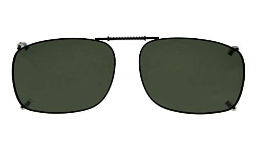 Eyekepper Metal Frame Rim Polarized Lens Clip On Sunglasses 2 3/16"x1 9/16" G15