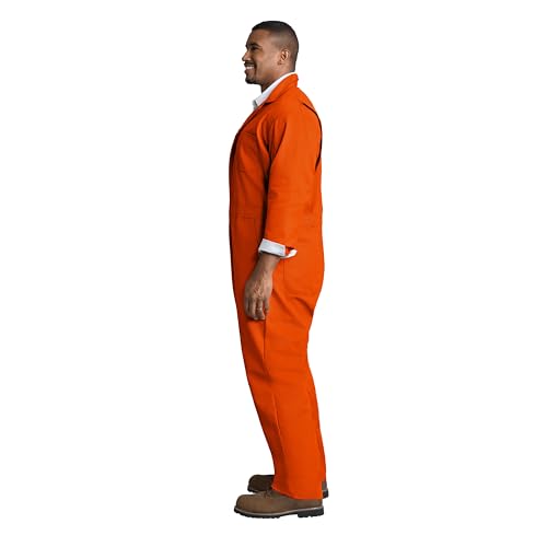 Image of Red Kap Men's Twill Action Back Coverall With Chest Pockets - Mechanic Coveralls With Concealed Zippers