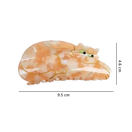 Omg Decor Ginger Cat Claw Clips,Cellulose Acetate Hair Clips,Big Claw Clips For Women thumb #3