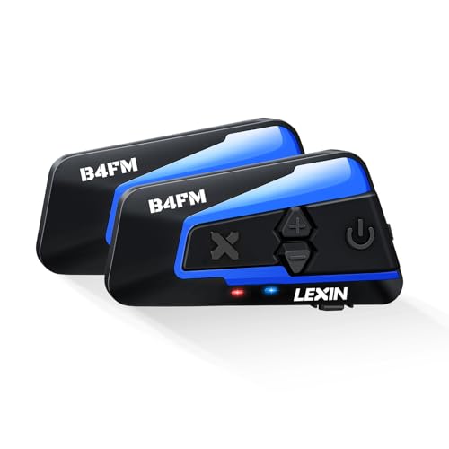 LEXIN B4FM 2X Motorrad Bluetooth Headset, Helm Intercom Geräuschreduzierung, Kommunikationssystem für Motorräder, Freisprechanlage bei Motorradfahren oder Schlittenfahren