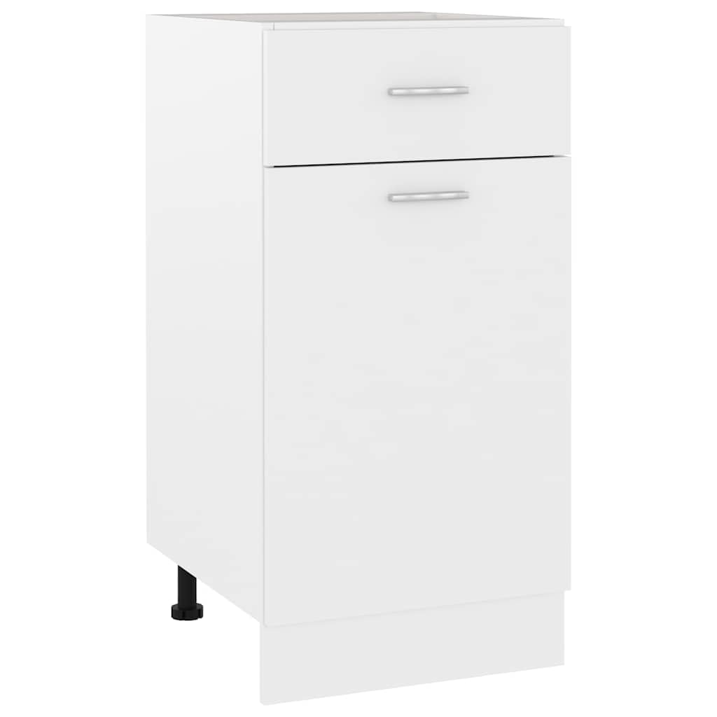 vidaXL Meuble Bas 40x46x81,5 cm, Bois reconstitué, Blanc, Rangement Salle de Bain & Cuisine, Placard sous évier, Fixation Murale