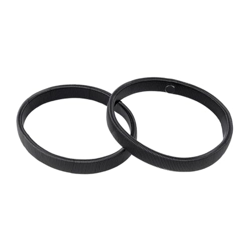 yuntop Stretchy Shirt Sleeve Holders Metal Anti-Slip Armbands Sleeve Garters for Band Stretch Garters (2 Pcs Black)