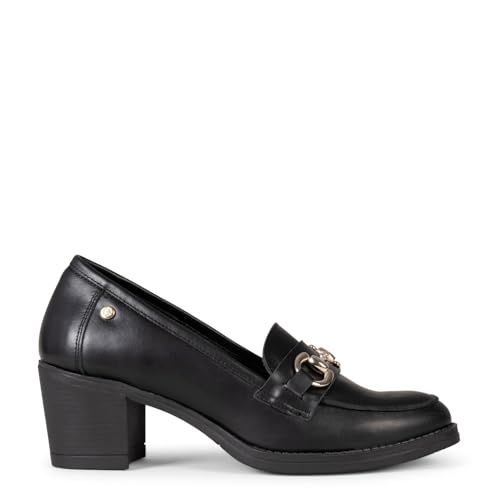 Fabiola – Mocasines con tacón de napa Negro, EU 40