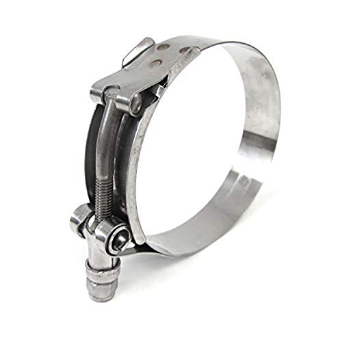 HPS Performance 316 Marine Stainless Steel T-Bolt Hose Clamp, fit 1.25" ID Hose, Range: 1.5" - 1.69" (316-SSTC-38-43) Polish #1