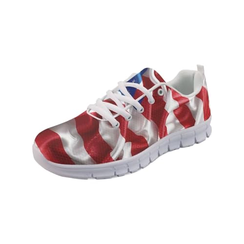 Image of GIFTPUZZ Mens Lace Up Athletic Trainers Running Sneakers Wedge Breathable Gym Lightweight Sports Tennis Shoes