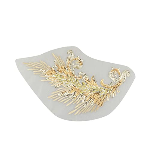 MAGICLULU 2 Pcs Crafting Gadgets Trendy Accessories Golden Vintage Stickers Sequin Applique Fashion Patches Clothes Backpack Wings Shaped Clothing Patch Sequins Cloth Patch No Glue Banner