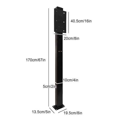 Support de borne de recharge extérieure en acier durable et base robuste - 3