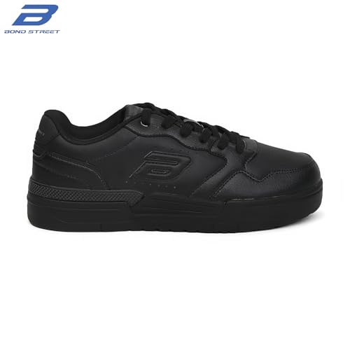 Image of Bond Street Men's White & Green Casual Sneakers | PU Upper Lace-Up Shoes for Men | Lightweight Footwear with Durable PVC Sole | Stylish & Comfortable Men's Fashion Sneakers