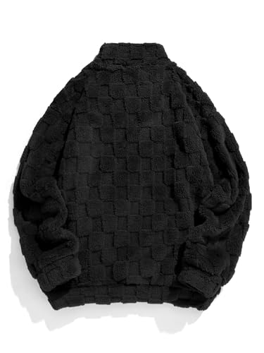 Image of ZAFUL Men 1 /4 Zipper Sweatshirt Ethnic Aztec Printed Kangaroo Pocket Fall Winter Pullovers Jacket Unisex Hoodie Tops