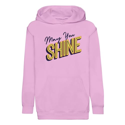 Sweat à capuche enfant May You Shine en coton premium message positif