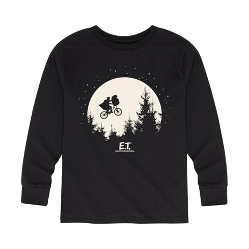 HYBRID APPAREL E.T. The Extra Terrestrial - Over The Moon Bike - Toddler & Youth Long Sleeve Graphic T-Shirt