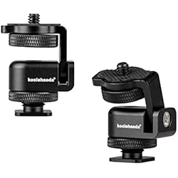 Soporte Gopro Guitarra Koolehaoda Mini adaptador de zapato Clod Soporte para monitor de cámara Mini cabeza de bola con adaptador de zapata fría para GoPro, luz de relleno, luz de video para monitor, tornillo de 1/4 pulgadas