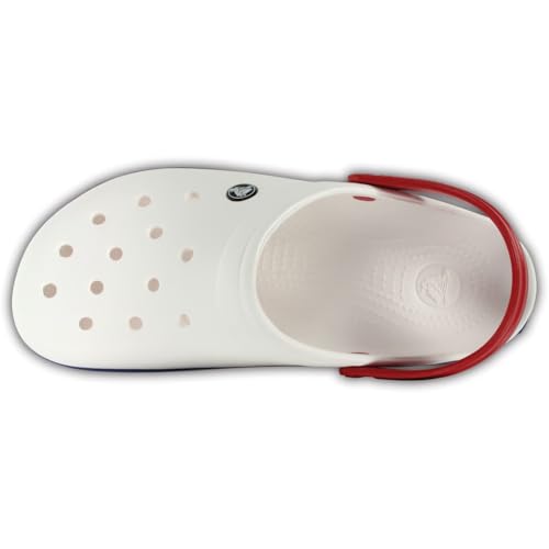 Crocs Unisex-Adult Crocband Clog-3 Men/ 4 UK Women (M4W6) (11016-11I),White/Blue Jean
