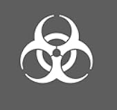 CRDesign Biohazard Danger Warning Sign Sticker Decal Bio Hazard Car Truck SUV Bumper Window Zombie (5
