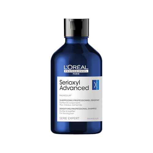 L’Oréal Professionnel, Serioxyl Advanced champú enriquecido con activos dermatológicos para cabello fino y con poca densidad, SERIE EXPERT, 300 ml
