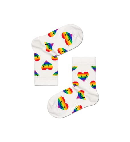 Happy Socks Pride Smiling Heart Sock Socks, White