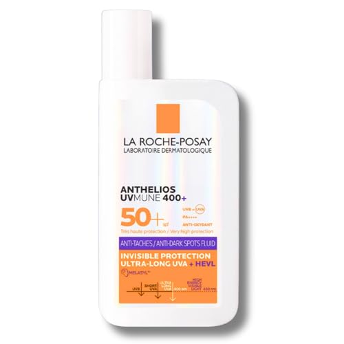 Image of La Roche-Posay Anthelios UVMune Anti-Dark Spot Fluid Sunscreen SPF50+, 50ml | SUN PROTECTION WHILE TARGETTING DARK SPOTS & HYPERPIGMENTATION, ULTRA-LONG UVA PROTECTION, LIGHTWEIGHT SPF 50+ FORMULA