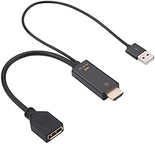 RGBS HD TO DP Cable HDMI-compatible + USB 2.0 Male to DP Female Adapter Cable 4K/60Hz Output Adapter Cable For Desktop/Laptop Computers