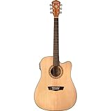 Washburn Harvest WD7SCE-A Dreadnought Cutaway Acoustic Electric Guitar with Solid Spruce Top and Select Mahogany Back & Side | 6 String Acoustic-Electric Guitar with Barcus-Berry EQ4T Preamp System