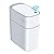 MOPUP Touchless Bathroom Trash Cans, Waterproof Motion Sensor Bedroom Garbage Can, 3.5 Gallon Slim Plastic Narrow Small Dogproof Trash Bin for Office,Living Room,Kitchen, White