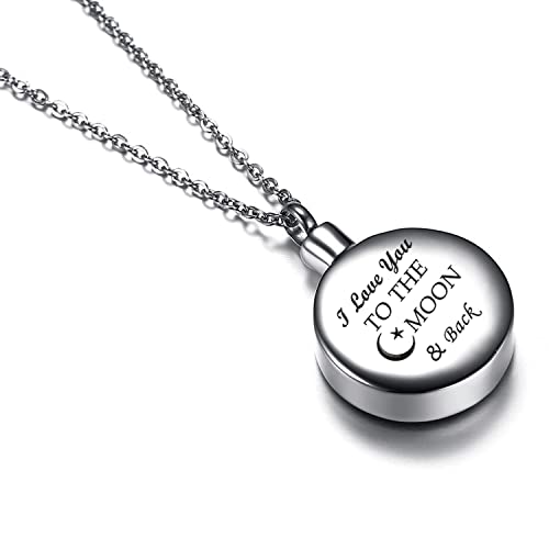 Youfeng Urn Necklaces For Ashes No Longer By My Side Forever In My Heart Mom Dad Cremation Urn Locket Jewelry (Cylinder Urn) #TOP6