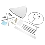 four solaire parabolique Réglable et pratique : la tige de réglage vous permet d'ajuster l'élévation de la surface réfléchissante pour focaliser la lumière sur le centre du fond du pot ; la conception détachable économise de l'espace lors du stockage et ne prend pas trop de place.