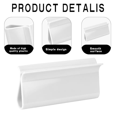 Hariendny 602569_1_5CB2BAH1 4 Pieces Shade Pulls For Roller Shades, Cordless Window Shade Handle Pulls, White Roller Shade Pulls, Blinds Shades Lifting Clamp Pull, Plastic Roller Hem Grip thumb #3