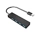 Produktbild Mitesbony USB 3.0 Hub, 4 Ports USB Extra Slim Ultralight, Daten-Hub USB-Adapter kompatibel mit MacBook Air/Pro/Mini, iMac, MacPro, PS4, Xbox, Surface Pro, XPS, PC, USB-Flash-Laufwerken, mobiler Festpl