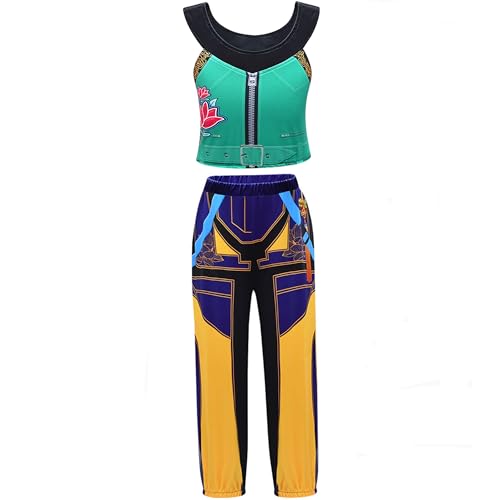 Kids Girls Singer Outfits Halloween Fancy Stage Clothes Merch 4-14Years2