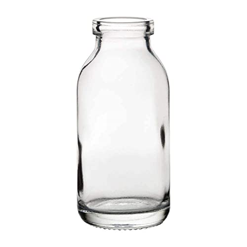 Utopia Mini Milk Bottles 4.25oz / 120ml – Pack of 6 | Stylish Reusable Glass Bottles for Milk, Cream, Sauces, and Cocktails | Durable, Dishwasher Safe Hospitality Glassware