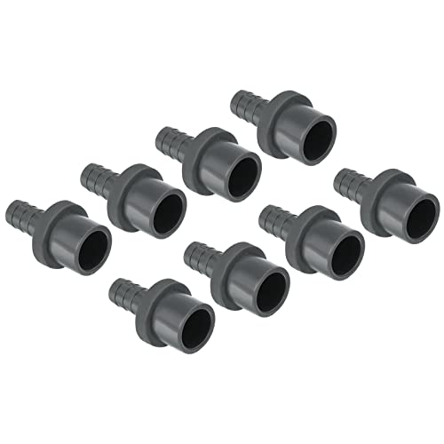 PATIKIL UPVC Reducer Pipe Fitting 20mm OD 11mm Barbed, 5 Pack Straight Coupling Adapter Connector, Grey, 20x11mm