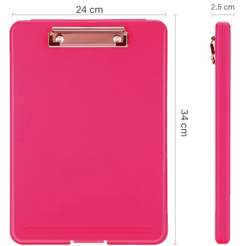 Image of oddpod Praise A4 Clip Pad /Clipboard with Storage Case for Paper and Document Storage 83002 (Deep Pink)