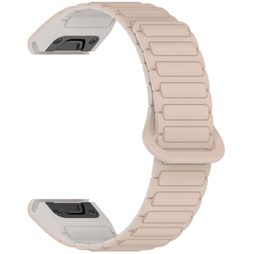 Garmin fenix 8 43MM/Fenix 7S/Epix Pro 42MM/Instinct 2S�p�o���h 20MM �}�O�l�b�g �x���g �݊��o���h �V���R���� �_�炩�� �ʋC �ϋv�� �X�|�[�c�o���h �A�N�Z�T���[ (�J�b�v���h�s���N�E�x�[�W��)