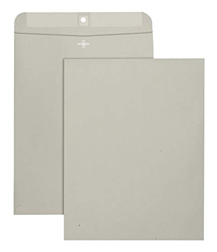 Quality Park Quality Park Executive Gray Gummed Clasp Envelopes (Qua38610), 12 X 15.5 Inches #TOP2