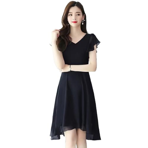 Robe de plage asymétrique fluide avec manches volantes pour une silhouette d'été affinée