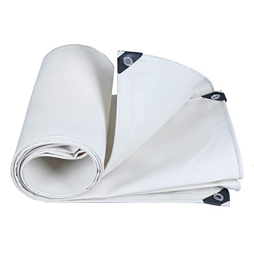 QING MEI-Lona Impermeable De Lona Blanca Impermeable Protector Solar Engrosamiento Dosel Toldo Aceite Lluvia Tela Lona Aislante A+ (Tamaño : 4Mu00d75M)