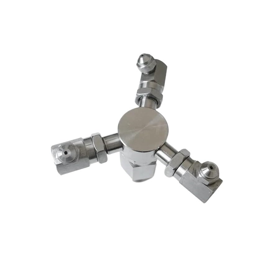 Rotary Car Wash Machine Nozzle High-Pressure 360 ° Automatic Cleaning Industrial Dust Removal Nozzle(1/2 male three head)