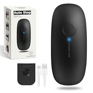 Ultrablade PRO Auto Stop Can Opener – Rechargeable Electric Can Opener for Kitchen for Seniors with Arthritis – One Touch Side Cut Opener, Smooth Edge, Handfree, Wall Mounted Small Size, Black