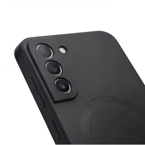 Image of amazon basics Premium Mag-Safe Case for Samsung Galaxy S21FE 5G | Shockproof & Anti-Scratch Cover | Soft Silicone with Wireless Charging | Camera Lens Guard - Black
