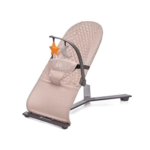 kk Kinderkraft MIMI Hamaca bebé, Balancin para bebés 0-9 kg, Plegado Compacto, Reclinable con una sola mano, Movimiento natural, Arco con juguetes, Materiales suaves, Fácil de limpiar, Beige