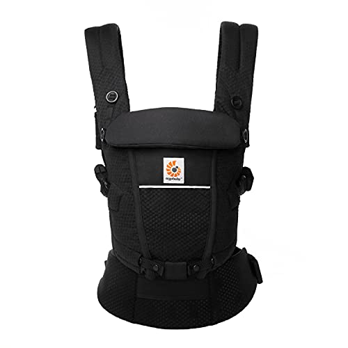 Ergobaby BCASFMONYX Adapt babydrager voor pasgeborenen vanaf de geboorte, met 3Â posities SoftFlex mesh ergonomische buikdrager rugdrager draagzak, Onyx Black - Image 8