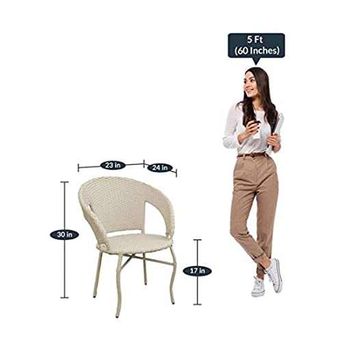 Image of Indiid Homes D-12 Outdoor Indoor Living Room Garden| Chair Table Set 4+1 (4 Chair + 1 Table)| Furniture Set| Coffee Chair Table Set| Powder Coated|